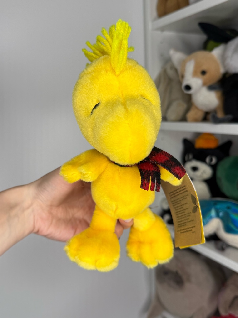 Aurora Festive Peanuts Winter Plaid Woodstock Plush Toy